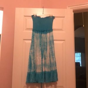 Blue and White Beach Cover Up